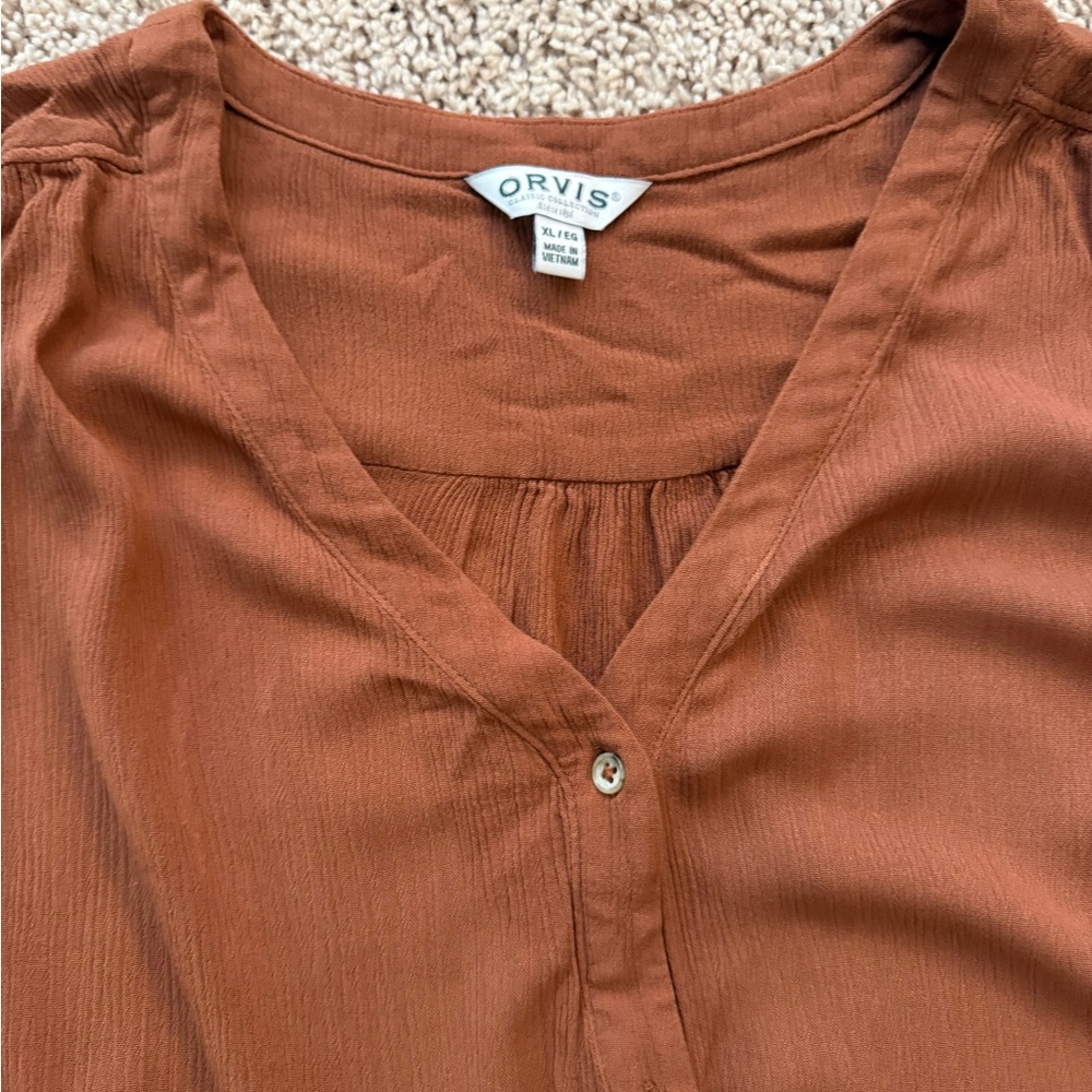 Orvis Women's Terracotta Button-Down Shirt